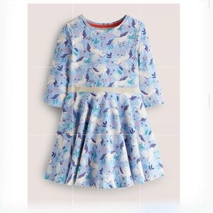Mini Boden Twirly Unicorn Skater Dress